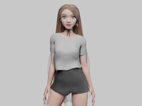 Cute Beautiful woman V35274 3Dモデル
