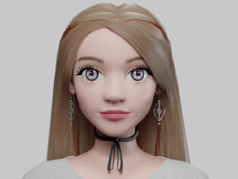 Cute Beautiful woman V35274 Model 3D