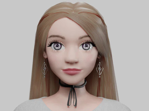 Cute Beautiful woman V35274 3D Model