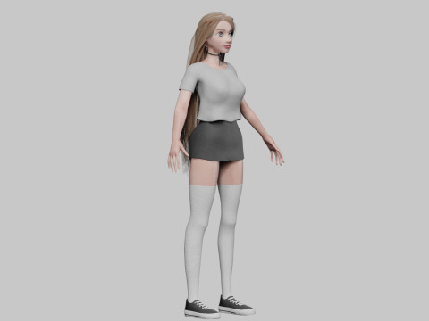 Cute Beautiful woman V35274 Model 3D