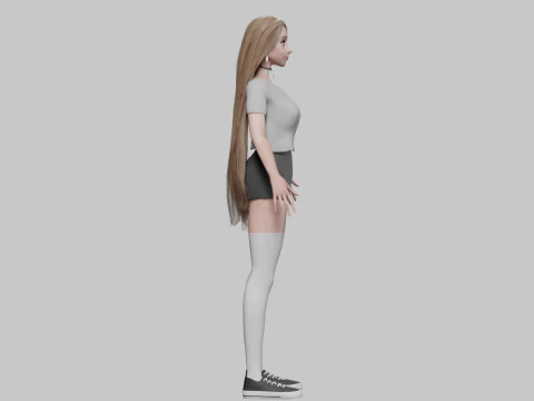 Cute Beautiful woman V35274 3D Model
