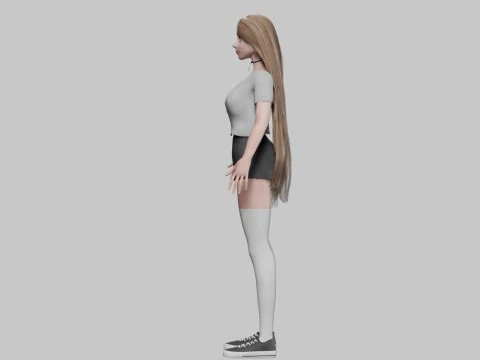 Cute Beautiful woman V35274 3D Model