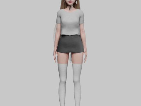 Cute Beautiful woman V35274 Model 3D