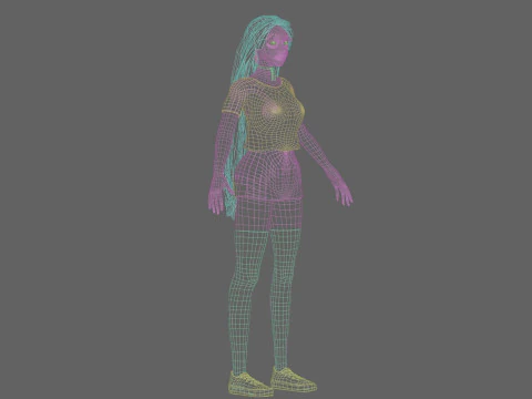 Cute Beautiful woman V35274 3D Model