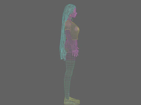 Cute Beautiful woman V35274 3D Model