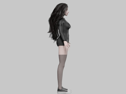 Cute Cartoon woman V42728 Modelo 3D