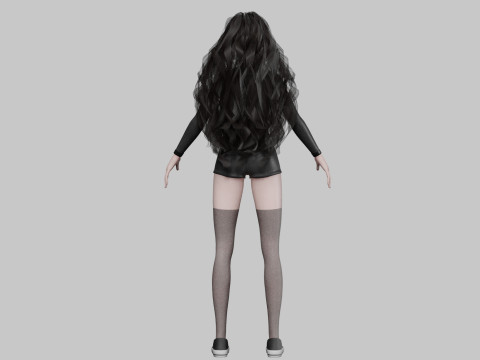 Cute Cartoon woman V42728 Modelo 3D