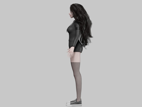 Cute Cartoon woman V42728 Modelo 3D