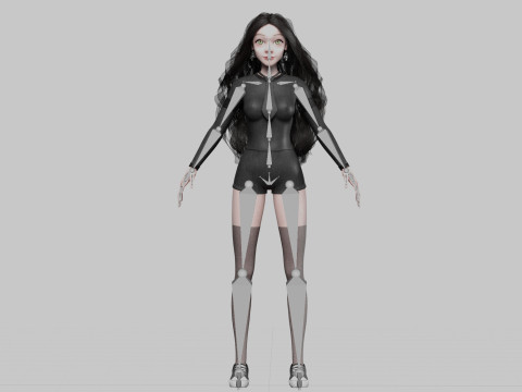 Cute Cartoon woman V42728 Modelo 3D