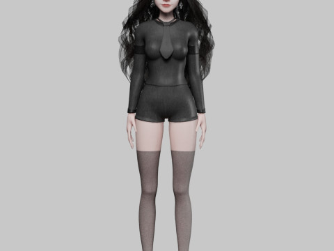 Cute Cartoon woman V42728 Modelo 3D