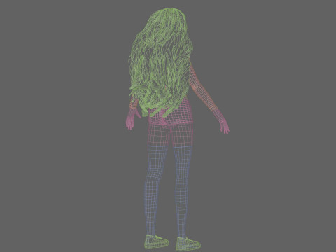 Cute Cartoon woman V42728 Modelo 3D