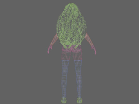 Cute Cartoon woman V42728 Modelo 3D