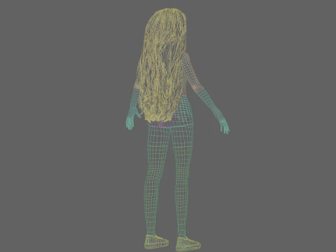 Cute classic woman V41173 3D Model