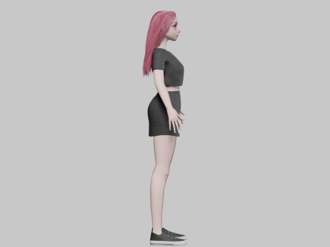Cute cool woman V31787 3D 모델