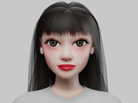 Cute Standard Woman V29598 3D Модель