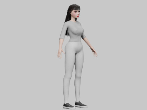 Cute Standard Woman V29598 3D Модель