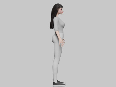 Cute Standard Woman V29598 3D Модель