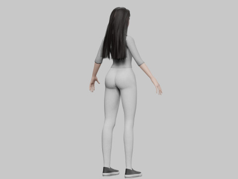 Cute Standard Woman V29598 3D Модель