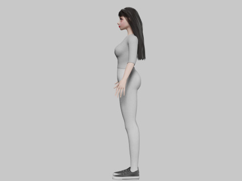 Cute Standard Woman V29598 3D Модель