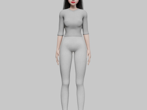 Cute Standard Woman V29598 3D Модель