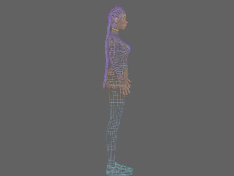 Cute stylized woman V30109 3Dモデル