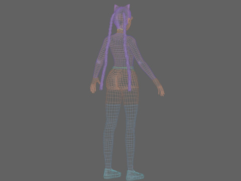Cute stylized woman V30109 3Dモデル
