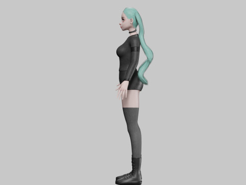 Cute teen woman V29744 Model 3D