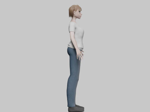 Cute Young Woman V27357 3D Model