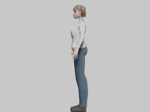 Cute Young Woman V27357 3D Model