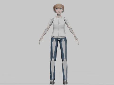 Cute Young Woman V27357 3D Model