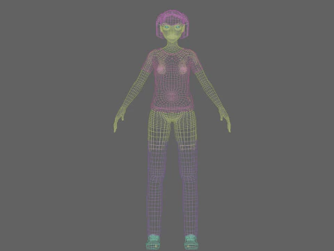 Cute Young Woman V27357 3D Model