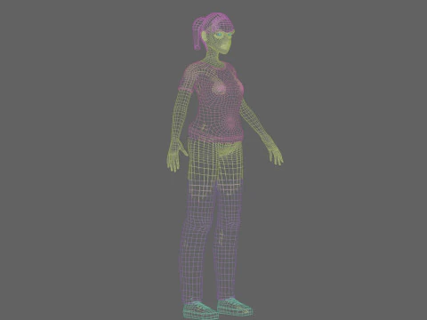 Cute Young Woman V27357 3D Model
