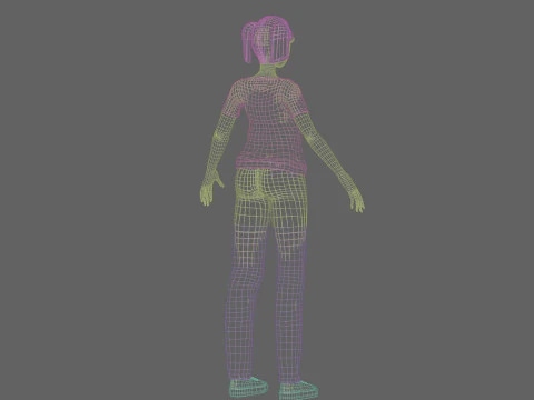 Cute Young Woman V27357 3D Model