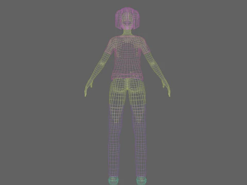 Cute Young Woman V27357 3D Model