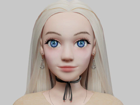 Pretty Basic Woman V32073 3D Model