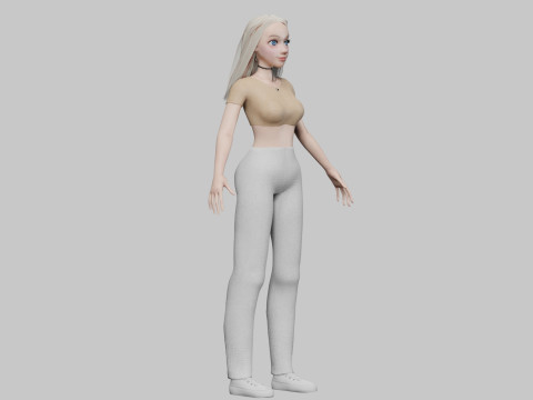 Pretty Basic Woman V32073 Modelo 3D