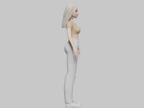 Pretty Basic Woman V32073 3D Model