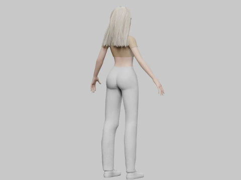 Pretty Basic Woman V32073 3D Model