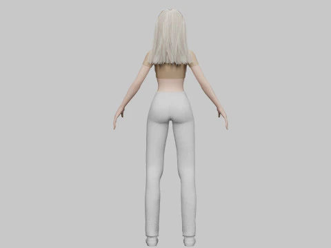 Pretty Basic Woman V32073 3D Model