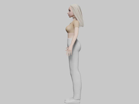 Pretty Basic Woman V32073 3D Model