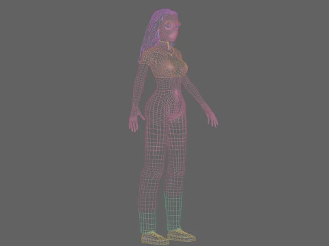 Pretty Basic Woman V32073 3D Model