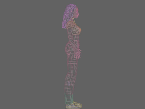 Pretty Basic Woman V32073 3D Model