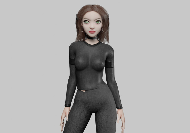 Pretty Beautiful woman V39557 3D Model .c4d .max .obj .3ds .fbx .stl .blend