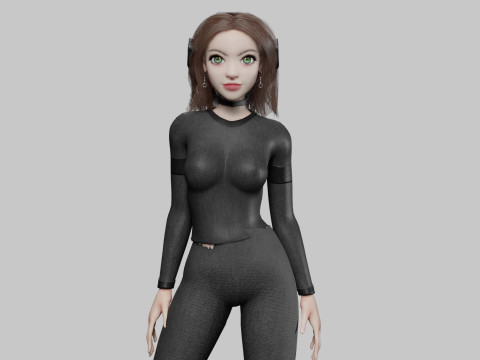 Pretty Beautiful woman V39557 Model 3D