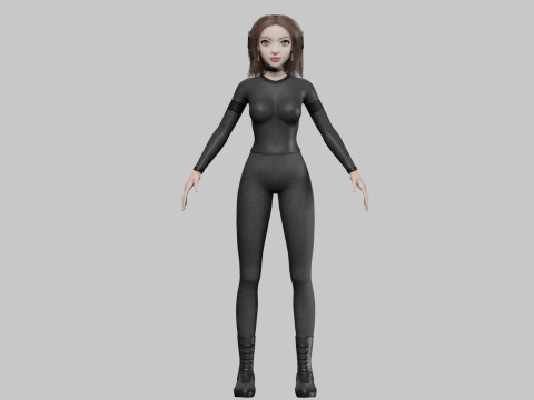 Pretty Beautiful woman V39557 3D Model