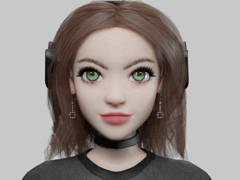 Pretty Beautiful woman V39557 3D Model