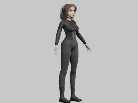 Pretty Beautiful woman V39557 3D Model