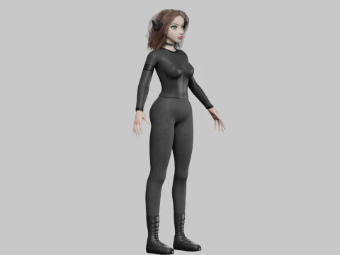 Pretty Beautiful woman V39557 3D Model