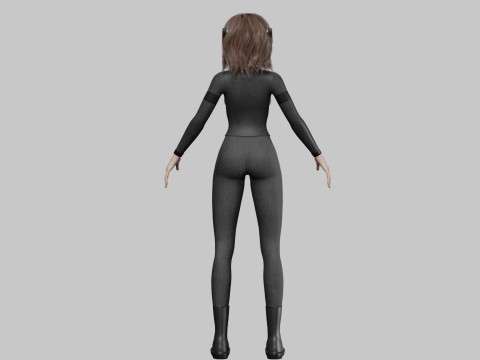 Pretty Beautiful woman V39557 3D Model