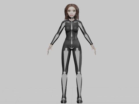 Pretty Beautiful woman V39557 3D Model